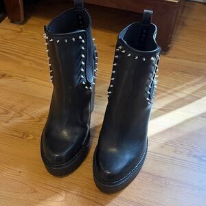 Gianni Bini Black Studded Platform Boots